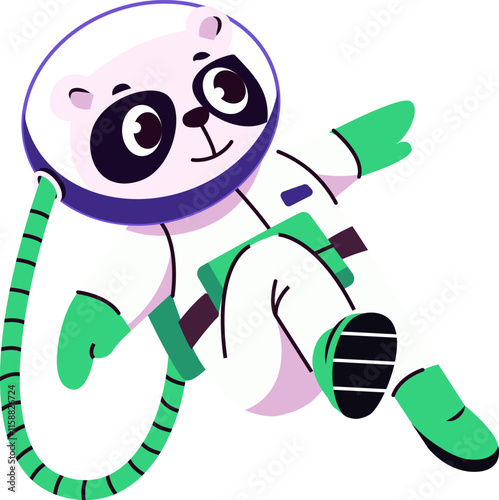 Panda Astronaut In Cosmos