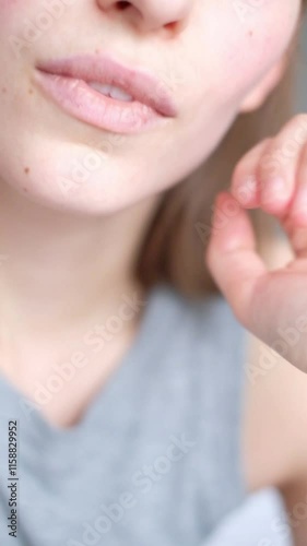 Woman Taking Selfie Close-Up