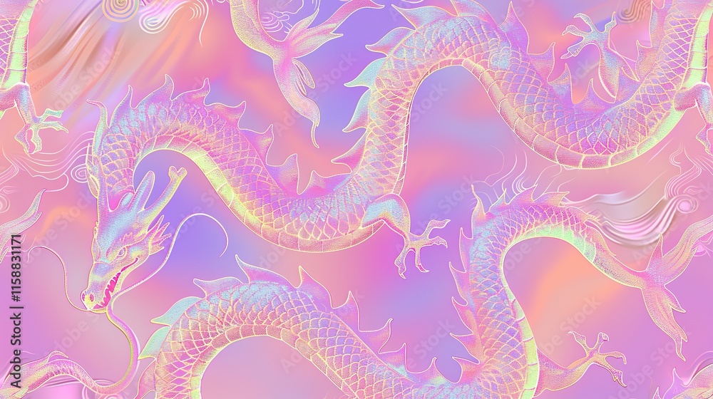 Dragon holographic skin mermaid holographi fantasy Dragon holographic skin mermaid holographi fantasy