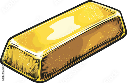 Illustration of a Gold Bar