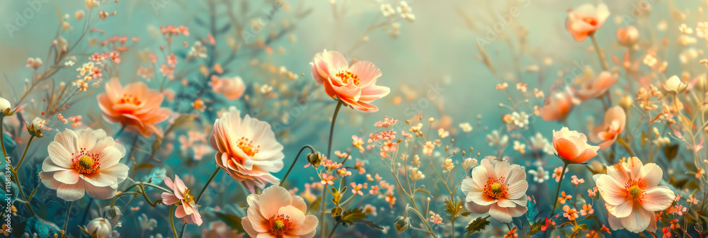 Spring Blooms: A Symphony of Fresh Flowers in Full Bloom Spring Blooms: A Symphony of Fresh Flowers in Full Bloom