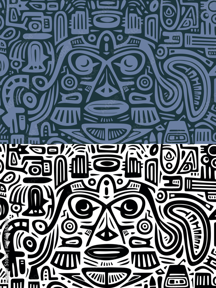 Fototapeta premium Seamless Pattern, Pattern Design, Vector