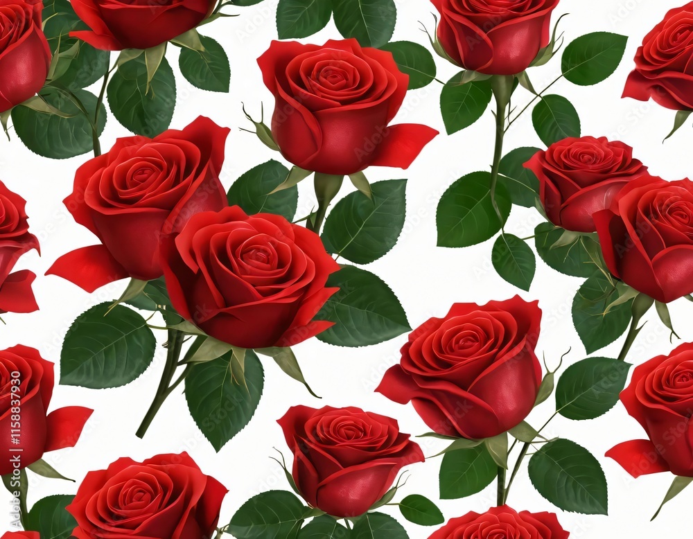 seamless pattern with red roses seamless pattern with red roses