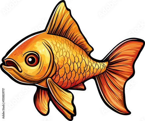 Colorful Goldfish Illustration