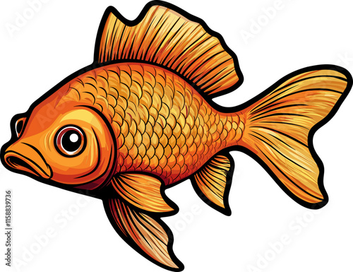 Colorful Goldfish Illustration