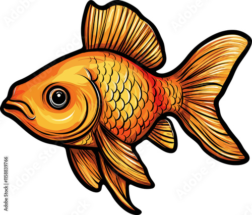 Colorful Goldfish Illustration