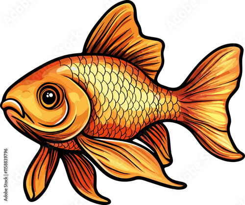 Colorful Goldfish Illustration