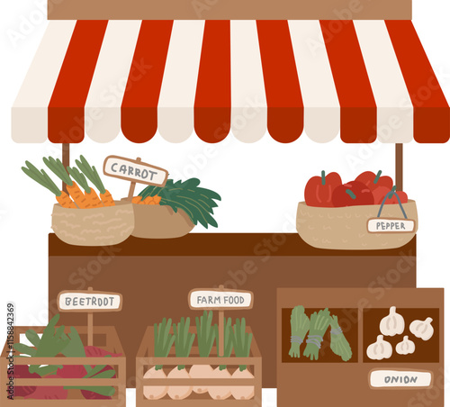 Grocery Street Shopping Stall