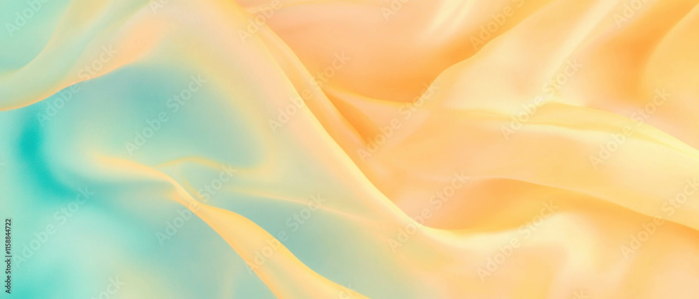 Obraz premium Smooth silk fabric texture in vibrant colors with a hyper-realistic painting style