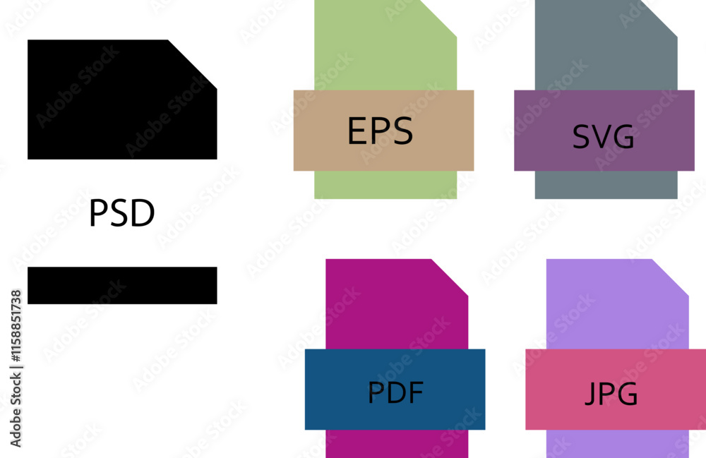 PSD,PDF,EPS,JPG,SVG   File Icon minimal fill 
