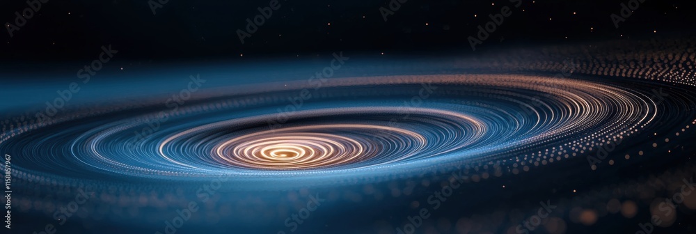 A blue and orange swirl in space A blue and orange swirl in space