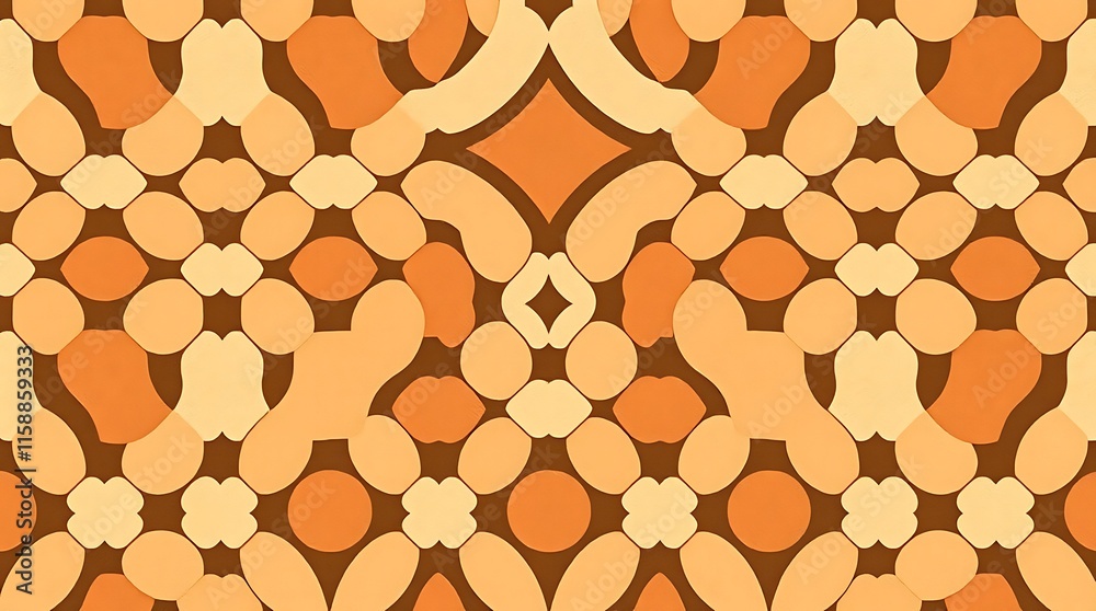 Abstract Geometric Pattern in Warm Tones Abstract Geometric Pattern in Warm Tones