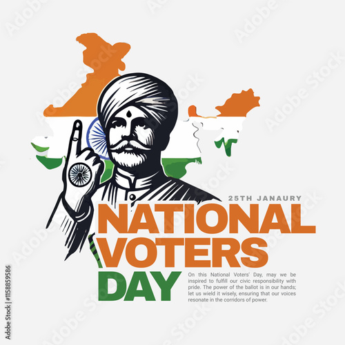 National Voters Day known as Rashtriya mat data divas social media post banner template, voting awareness, voter participation, importance of voting,