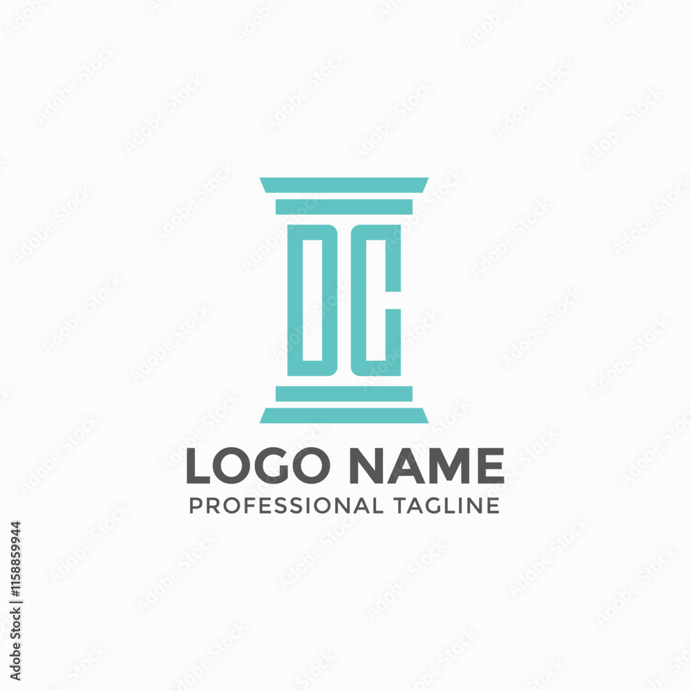 Letter DC law logo fully editable vector template Letter DC law logo fully editable vector template