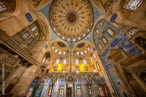 Obraz na płótnie Sokollu Mehmed Pasha Mosque is a 16th C Ottoman mosque, designed by the architect Mimar Sinan and noted for the fine quality of the Iznik tiles on the walls w salonie