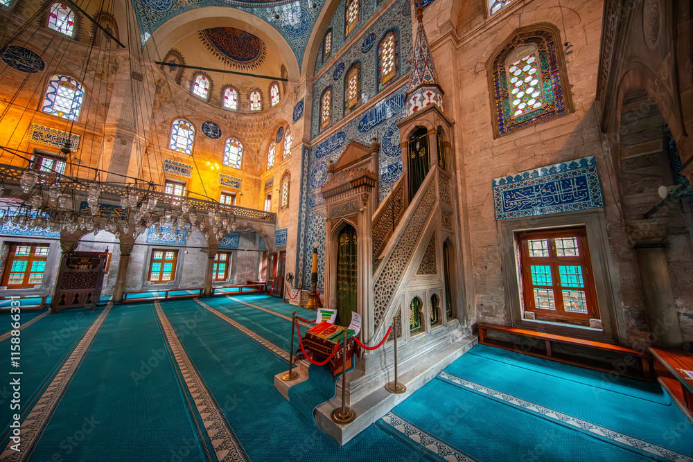 Sokollu Mehmed Pasha Mosque is a 16th C Ottoman mosque, designed by the architect Mimar Sinan and noted for the fine quality of the Iznik tiles on the walls