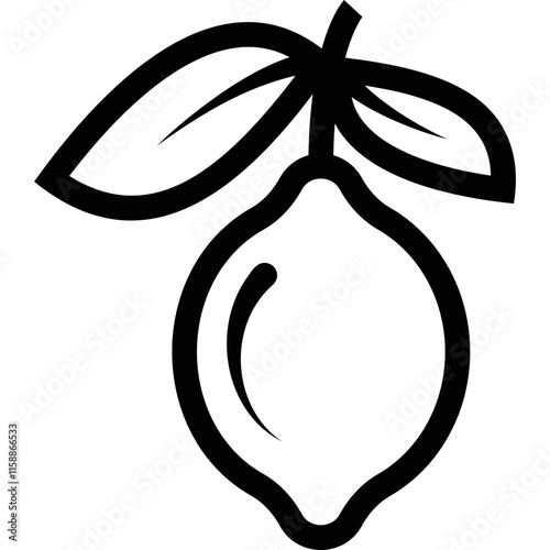 simple vector lemon icon

