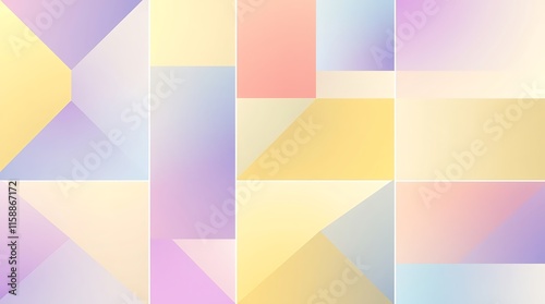 Pastel Geometric Abstract Background 