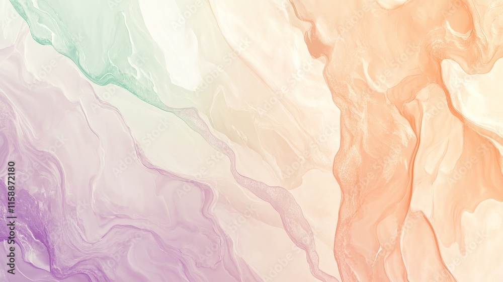 Multicolor abstract gradient, pastel tones art, green pink and purple hues, fluid texture background, soft color blend Multicolor abstract gradient, pastel tones art, green pink and purple hues, fluid texture background, soft color blend