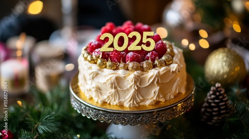 A New YearÃ¢â‚¬â„¢s cake with 