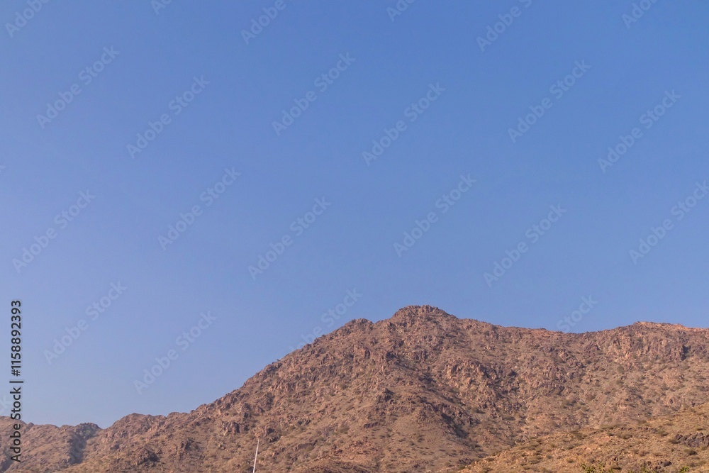 Rocky mountains landscape with clear blue sky in Taif city, Saudi Arabia Rocky mountains landscape with clear blue sky in Taif city, Saudi Arabia