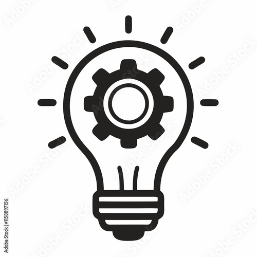 light bulb with gears