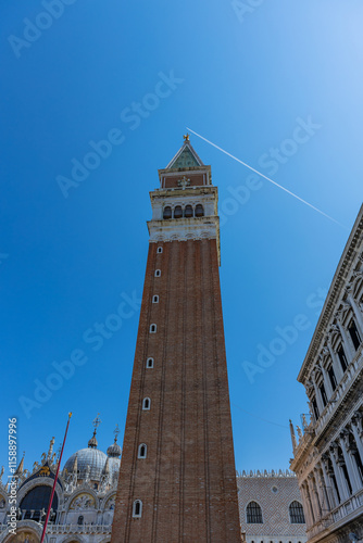 Close up of the San Marco Campanile photo