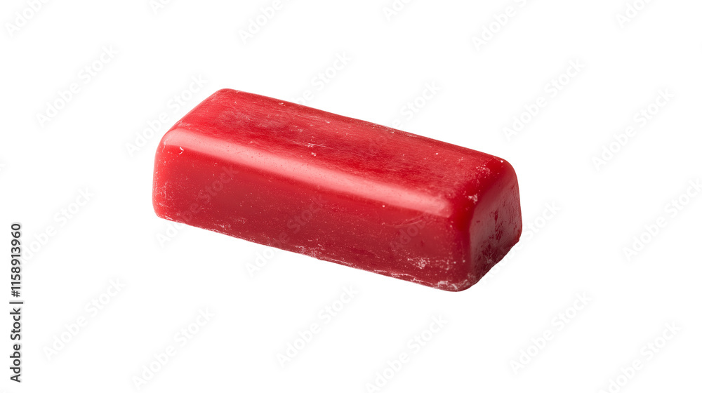 Single Red Chewing Gum Piece, Isolated on transparent background, Product Shot Single Red Chewing Gum Piece, Isolated on transparent background, Product Shot