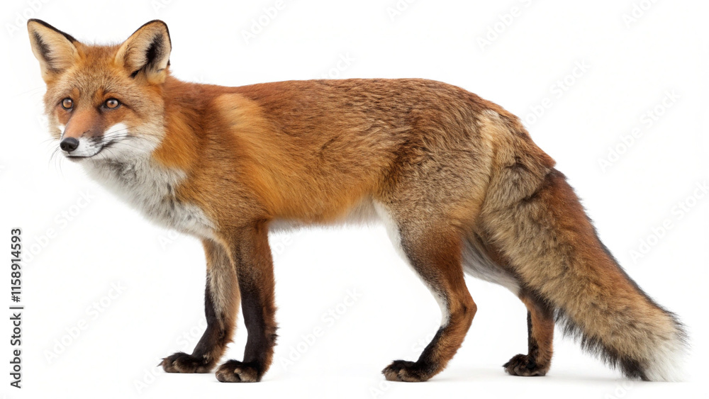 Fototapeta premium red fox vulpes 4 years old standing