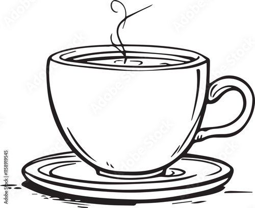 vector illustration of a hot chocolate cup