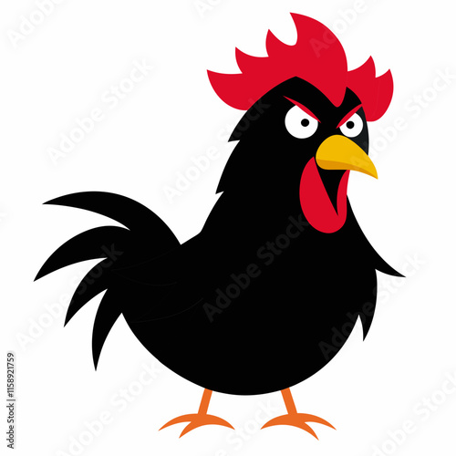 angry chicken illustration