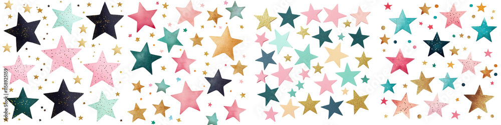 backdrop with a vibrant display of multicolored stars in various shapes and sizes creating a festive and celebratory atmosphere suitable for holiday designs party invitations scrapbooking and more backdrop with a vibrant display of multicolored stars in various shapes and sizes creating a festive and celebratory atmosphere suitable for holiday designs party invitations scrapbooking and more