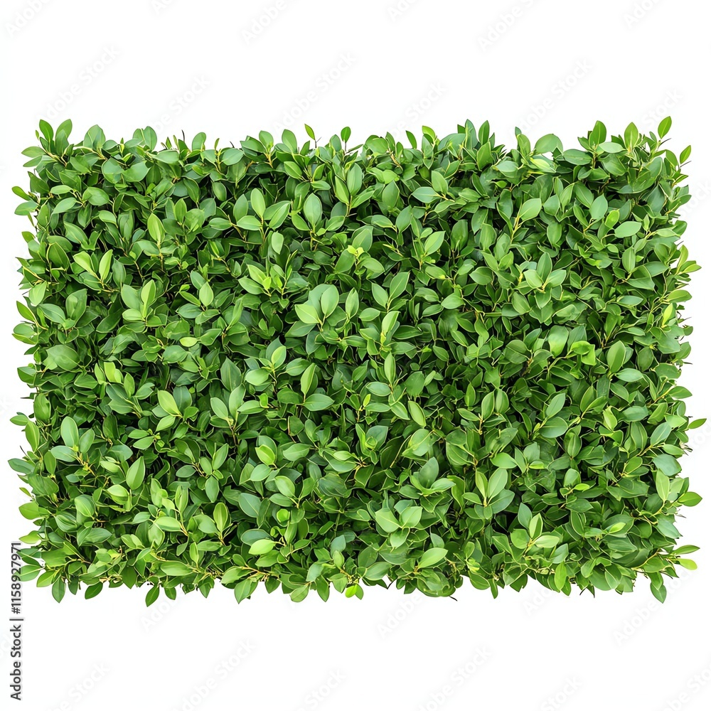 Lush green leaves, top view, white isolated background. Lush green leaves, top view, white isolated background.