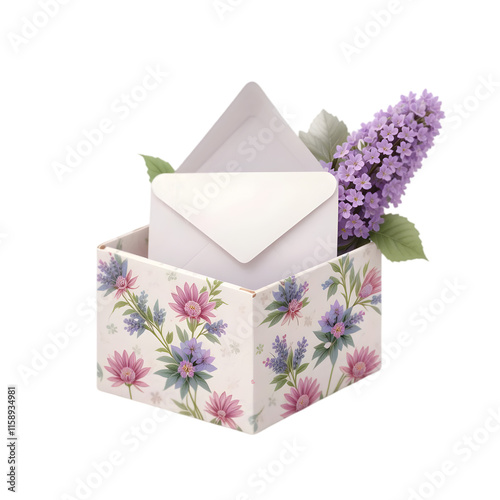 Lavenders Provence flowers French floral herbs with pink and violet blooms Simple flat collection photo