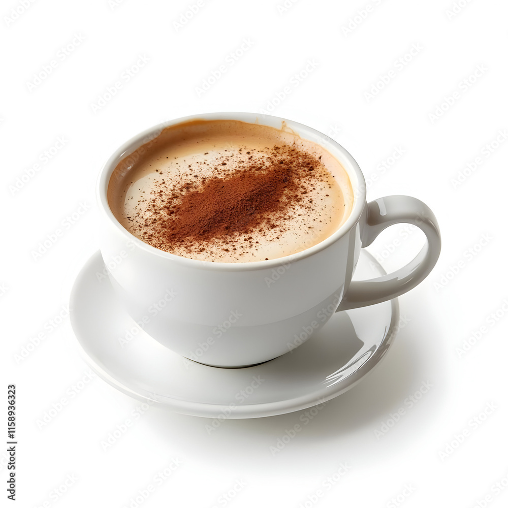 coffee is placed on a white backgroundrealistic coffee is placed on a white backgroundrealistic