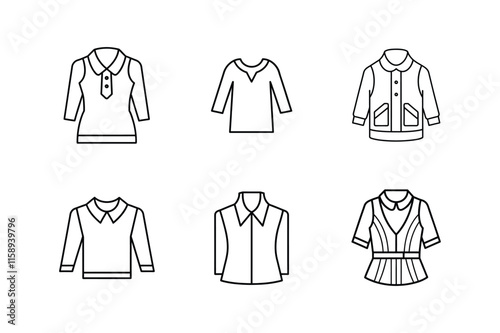 apparel icon line art vector illustration