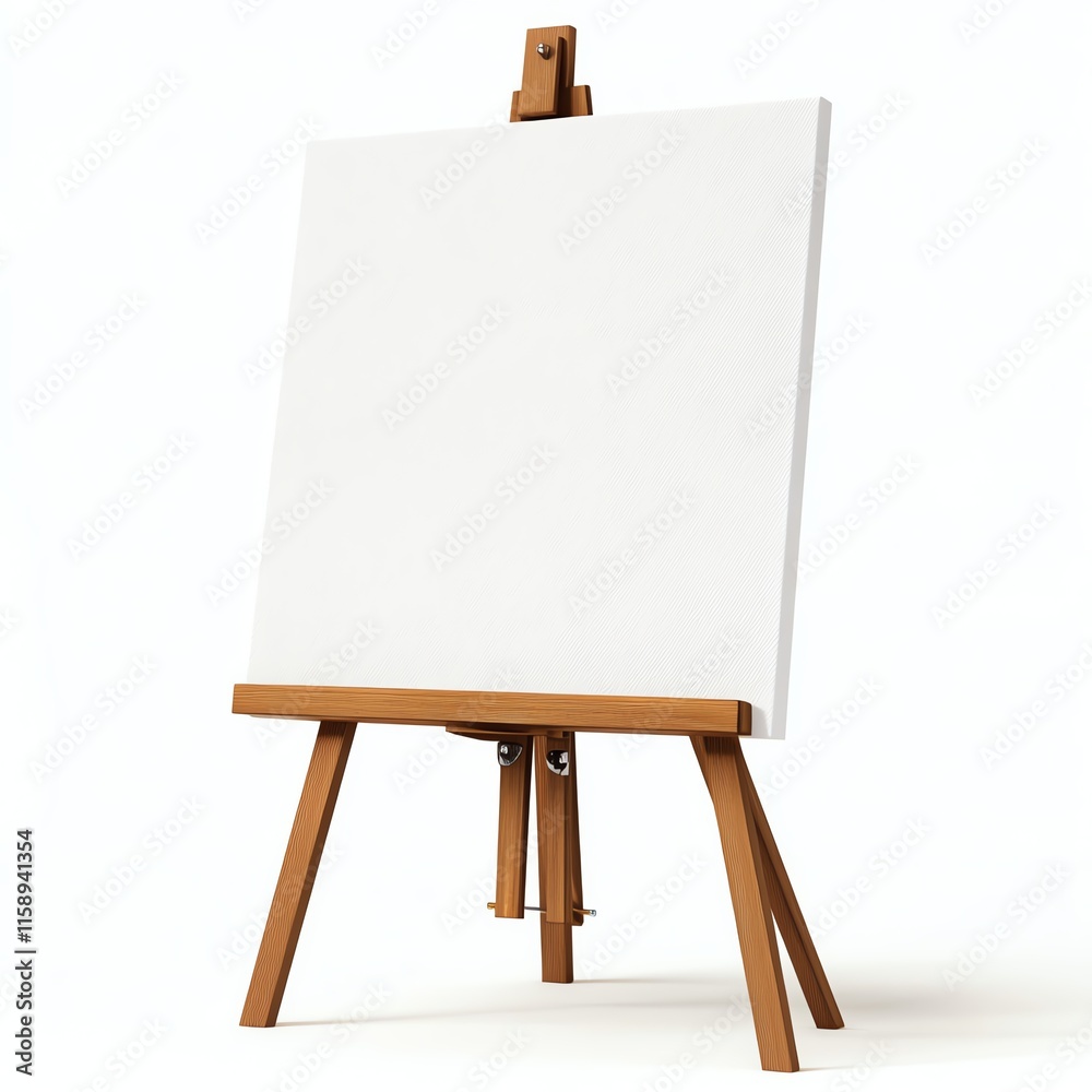 Empty canvas on easel, ideal for creative projects and artistic expressions. Empty canvas on easel, ideal for creative projects and artistic expressions.