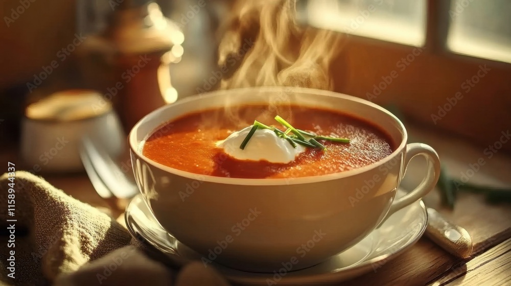 Steaming Hot Tomato Soup Steaming Hot Tomato Soup