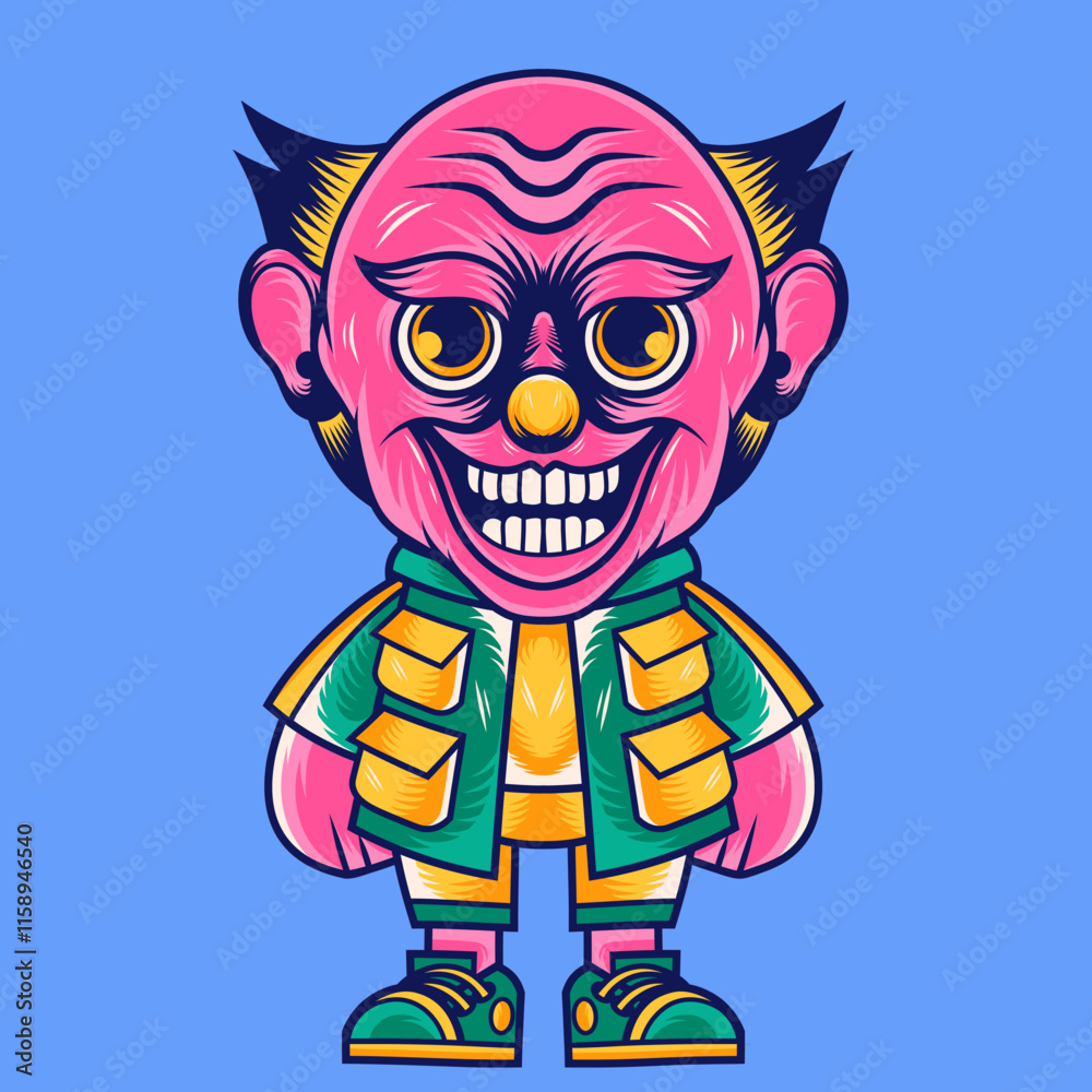 Mascot character design cartoon clown Mascot character design cartoon clown