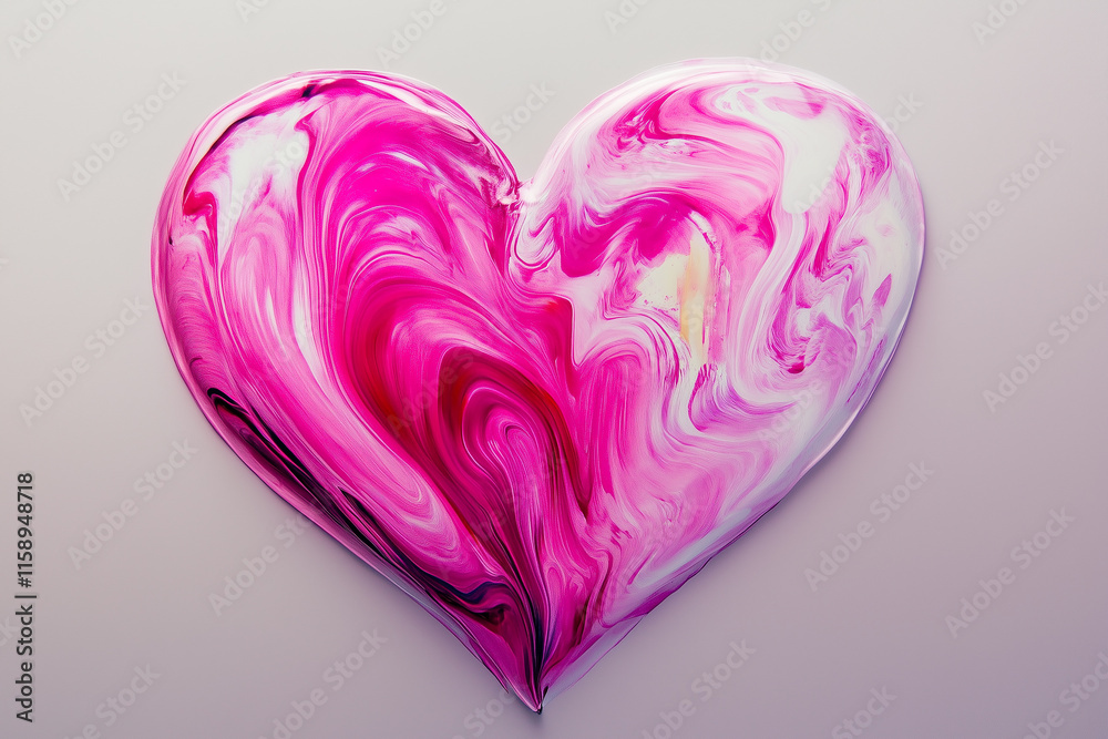 Happy valentine's day heart painting background. Generative Ai. Happy valentine's day heart painting background. Generative Ai.