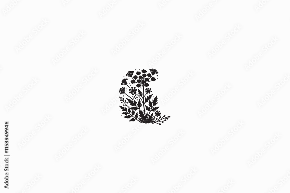 A Yarrow Flower vector silhouette image adobe illustrator..eps A Yarrow Flower vector silhouette image adobe illustrator..eps