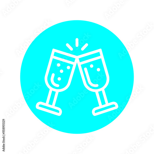 Glasses clinking in a toast
