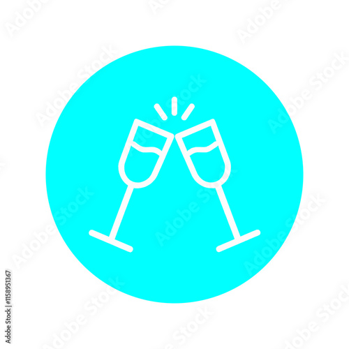 Glasses clinking in a toast