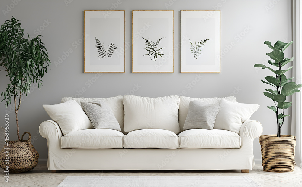 Fototapeta premium Living room with interior design
