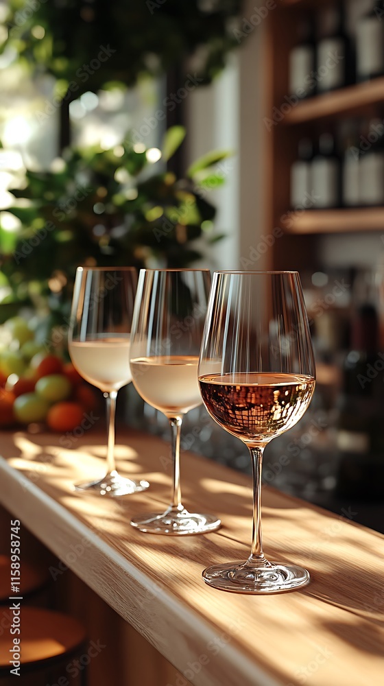 Elegant glasses wine display modern bar high resolution hd image Elegant glasses wine display modern bar high resolution hd image