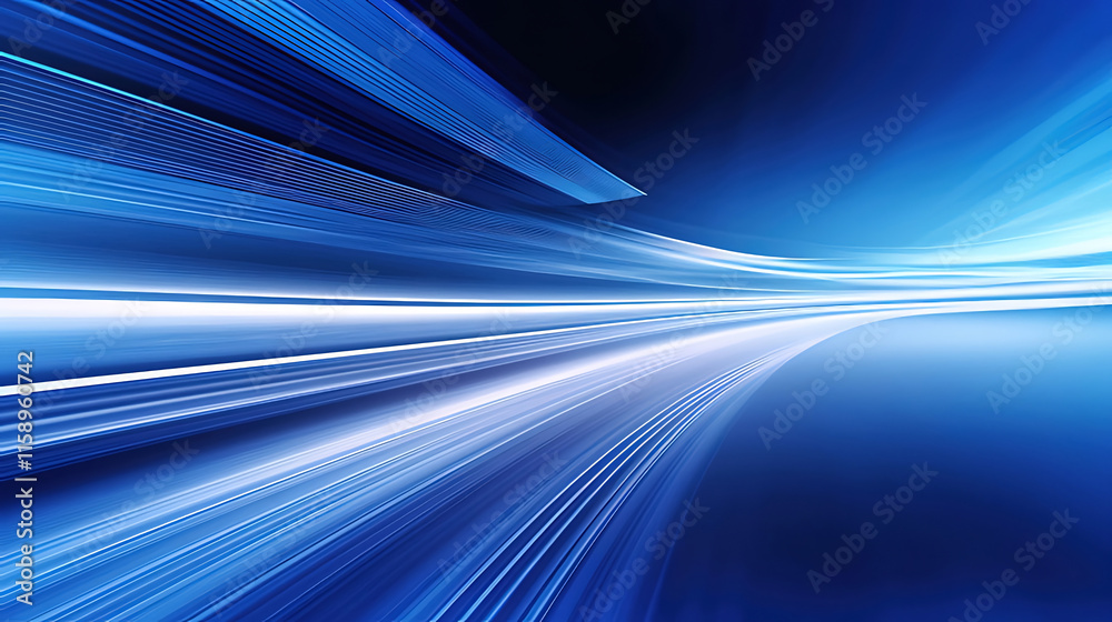 Abstract blue light streaks creating a speed and motion effect, suggesting fast movement and technology. Abstract blue light streaks creating a speed and motion effect, suggesting fast movement and technology.