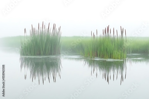 Reeds and Cattails Swaying in the Wetland Breeze photo