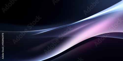 Design of soft, translucent lines with a delicate glow in shades of purple and blue, highlighted by a stylish dark background.