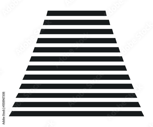 Crosswalk icon. Pedestrian crossing icon. Zebra crossing. Vector illustration