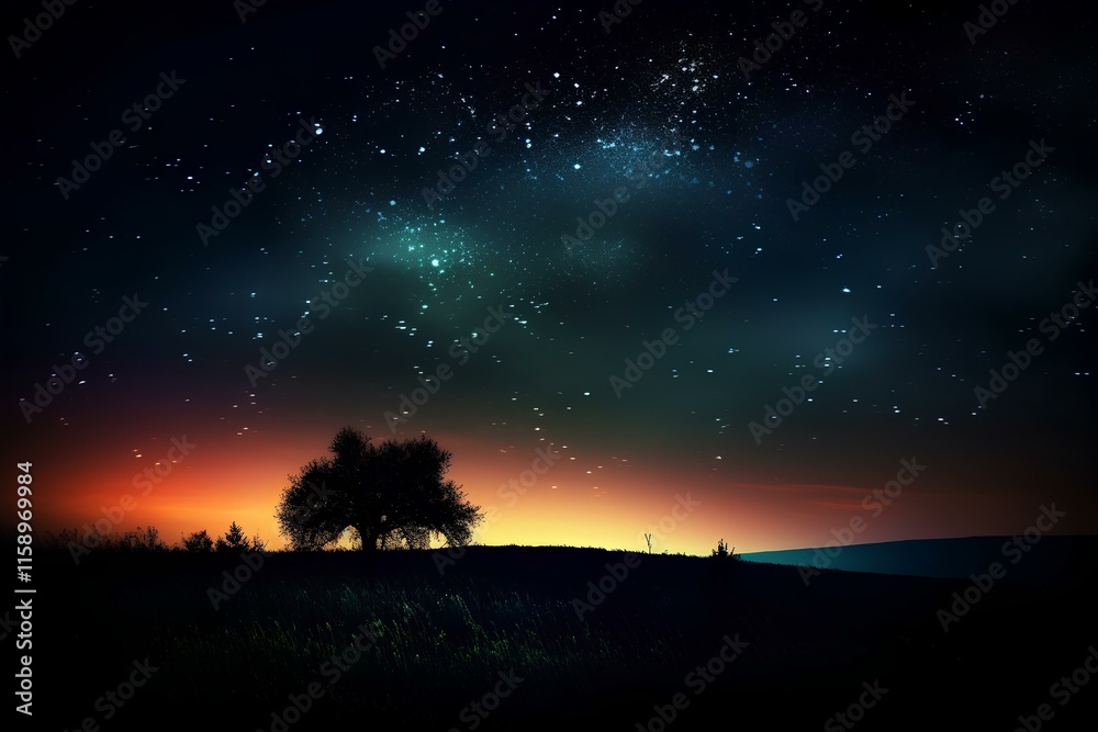 Fototapeta premium sunset in the woods